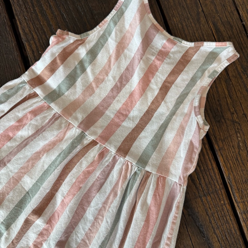 H&M Striped Pastel Spring Summer Sleeveless Dress Girls Size 3/4T - Picture 5 of 5